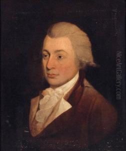 Portrait Of A Gentleman, Quarter-length, In A Brown Coat And Whitestock