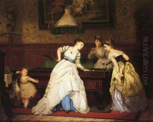 The Game of Billiards by Charles Edouard Boutibonne