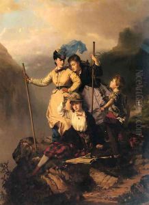 Mountain Climbers by Charles Edouard Boutibonne