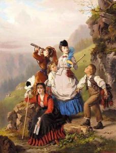 The young mountaineers 1870 by Charles Edouard Boutibonne