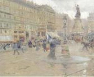 Paris, Place De La Republique by Louis Abel-Truchet