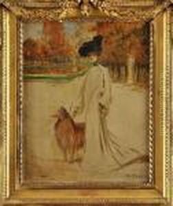 Elegante Et Son Levrier