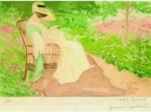 [femme Au Jardin]. Vers 1900. by Louis Abel-Truchet