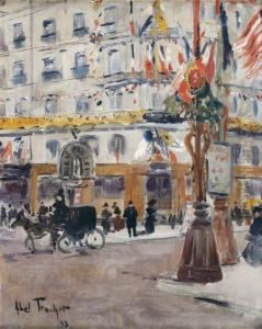 Vue De Paris Un Quatorze Juillet by Louis Abel-Truchet