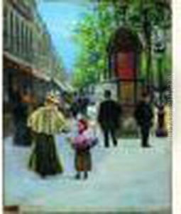 Vendeuse De Fleurs A Paris by Louis Abel-Truchet