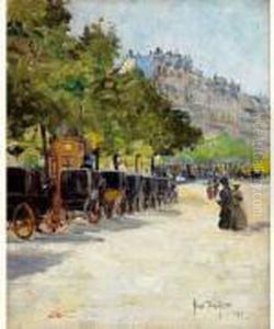 Paris, Les Fiacres by Louis Abel-Truchet