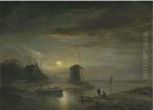 A Moonlit River Landscape A Moonlit River Landscape