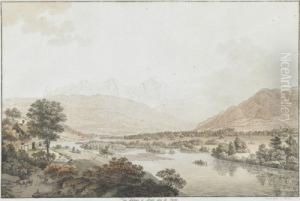 Vue Dessinee A Mouri Pres De Berne by Johann Ludwig Aberli
