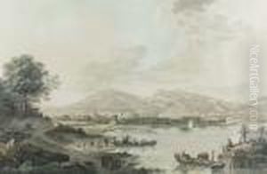 Vue D'yverdon, Prise Depuis Clindi by Johann Ludwig Aberli