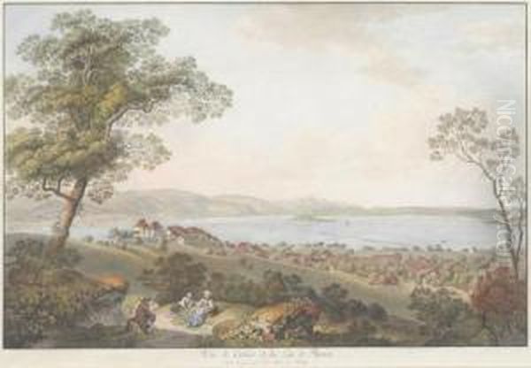Vue De Cerlier Et, Du Lac De Bienne - view 1