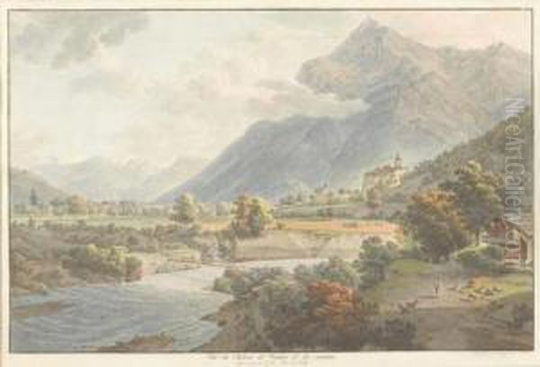 Vue Du Chateau De Wimmis Et Des Environs - view 1