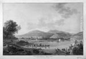 Vue De Cerlier Et, Du Lac De Bienne by Johann Ludwig Aberli
