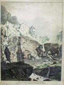 Une Partie Des Glaciers Du Grindelwald by Johann Ludwig Aberli