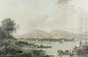 "vue D'yverdon, Prise Depuis Clindi.". by Johann Ludwig Aberli
