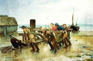 Hauling a Ship by Henry Bacon