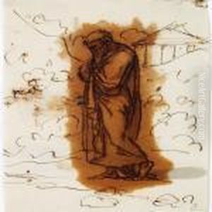 Thoughtful Man In A Classical Coat by Nicolas-Abraham Abilgaard