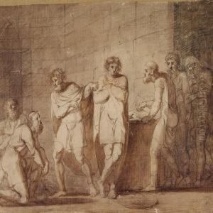 Scene From The History Of Sparta With The Spartanian Kingagis