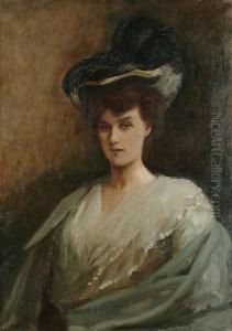 Portrait Of A Society Beauty by William Ablett