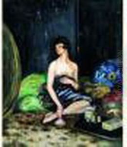 Nu Aux Porcelaines Orientales by William Ablett