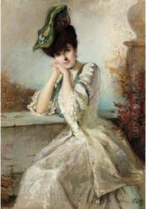 Portrait Of A Lady by William Ablett