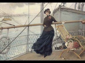 The Departure from New York Harbor by Henry Bacon