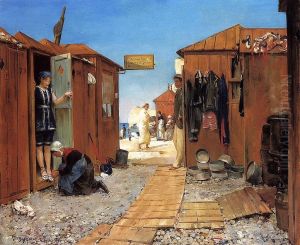 Beach at Etretat by Henry Bacon