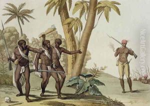 British Guyana- Surinam, the Slave Rebellion, plate 65, from 'Le Costume Ancien et Moderne', 1820s-30s by G. Bramati