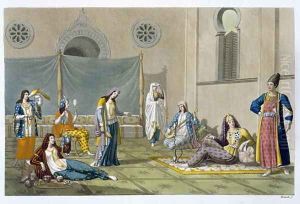 A Persian Harem, from 'Le Costume Ancien et Moderne' by G. Bramati