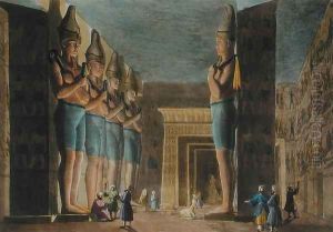 Temple of Ramesses II (1279-13 BC) Abu Simbel, Egypt, plate 4 from 'Le Costume Ancien et Moderne' by G. Bramati