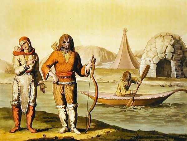 Eskimos at Hudson Bay, from 'Le Costume Ancien et Moderne' - view 1