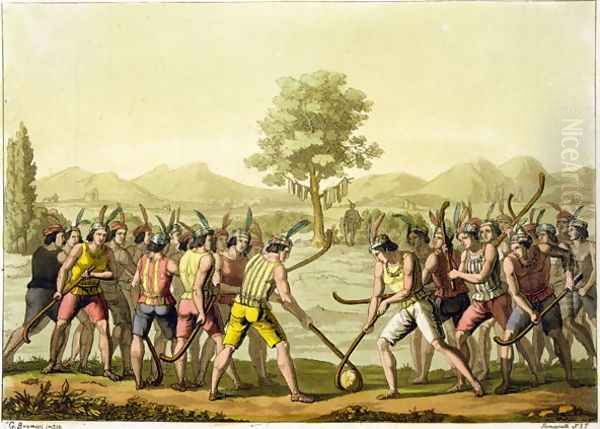 Indians playing Ciueca, Chile, from 'Le Costume Ancien et Moderne', - view 1