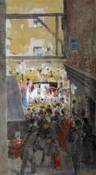 Procession Passing Warwick Court Of Holborn - view 1