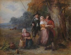Isaac Walton Surprising A Pair Of Rustic Lovers In Farnham Park