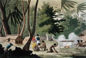 Papu tribe on the Isle of Rawak, plate 20 from 'Le Costume Ancien et Moderne' by G. Bramati