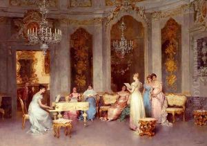 Parlor Scene by Francesco Beda