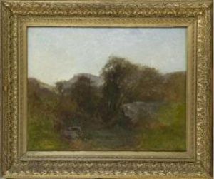 :contreforts Rocheux De La Montagne De Ratz Huilesur Toile by Jean Alexis Achard