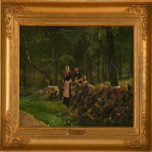 Yes Or No! A Proposal Scene by Georg Nicolaj Achen