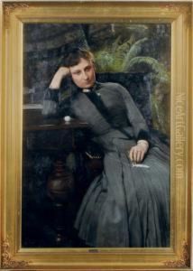 Portrait Of The Artist's Wife by Georg Nicolaj Achen