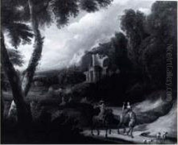 Chasse Au Faucon Dans Un Paysage Anime - view 1