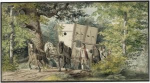 Waldstuck Mit Pferdewagen