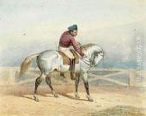 Bereiter Mit Schimmelstute by Adam Albrecht