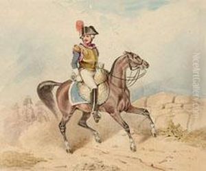 Voran Reitender Kurassier Des 18. Jahrhunderts by Adam Albrecht