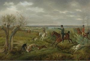 Count Halm On His Basedow Estate
 With Seedorf Manor And The Malachinersee In The Distance by Adam Albrecht