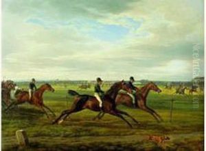 Une Scene De Course De Plat En Baviere by Adam Albrecht