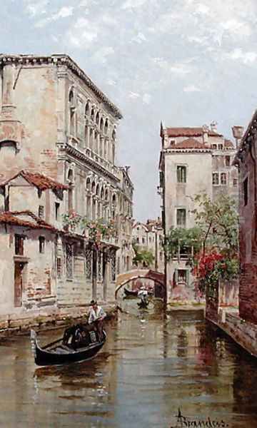 Gondolas on a Venetian Canal 'Rio de San Aportino' - view 1