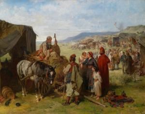 Accampamento Nella Campagna Di Dalmazia by Eugen Adam