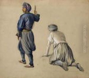 Studie Fur Zwei Orientalen by Eugen Adam
