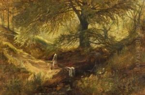 Fairlight Glen - Near Hastings by Joseph Denovan Adam