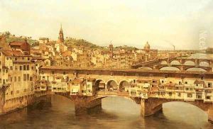View Of The Ponte Vecchio, Florence by Antonietta Brandeis
