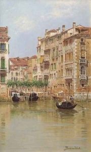 A view on a canal in Venice by Antonietta Brandeis